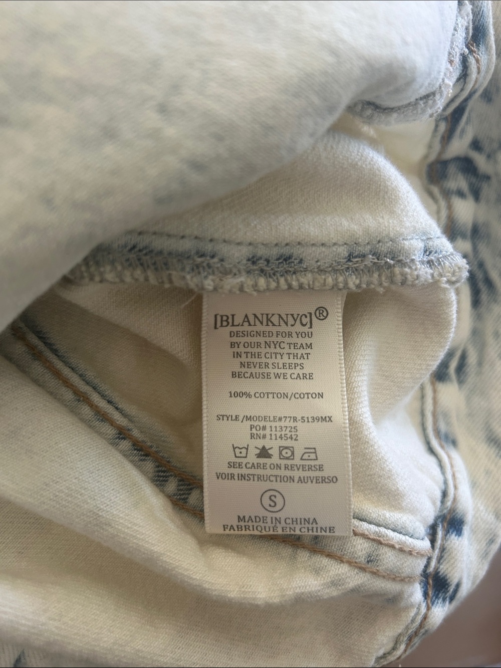 Blank NYC American Flag Distressed Denim Jacket Size S - Picture 15 of 15